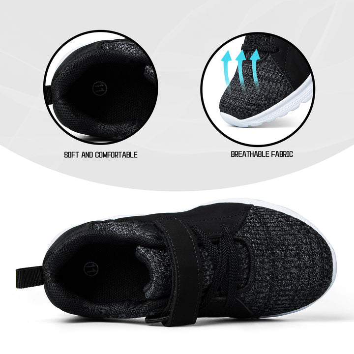 Black Mesh Breathable Tennis Sneakers - MYSOFT