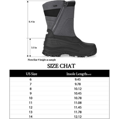 Fur Lined Thinsulate Insulation Waterproof Snow Boots Gray