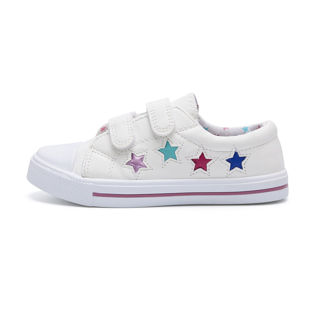 Colorful Stars Soft White Walking Shoes - MYSOFT