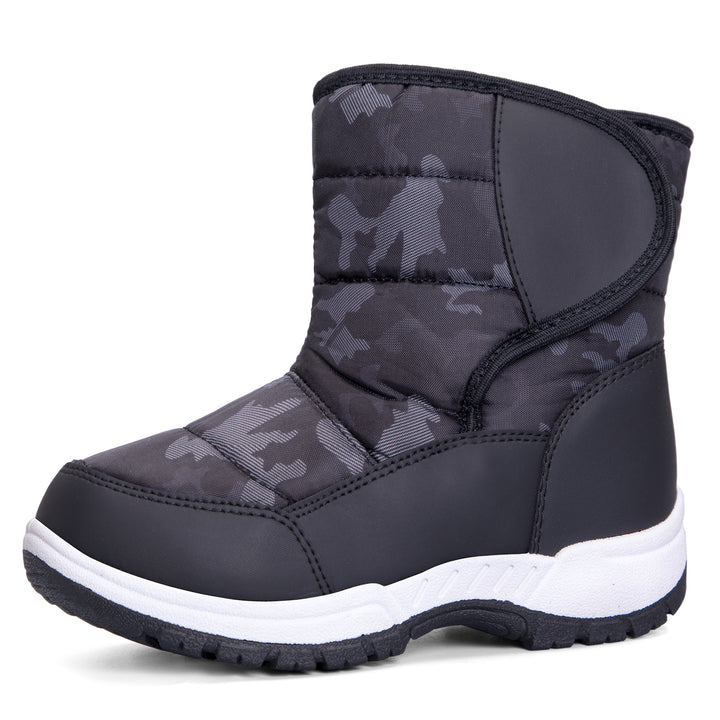 Navy Fur Lined Waterproof Snow Boots - MYSOFT