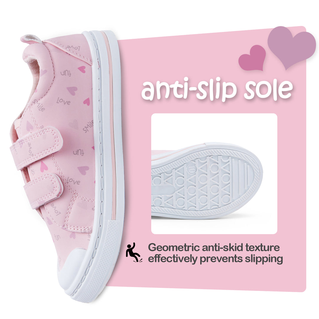 Pink Heart Velcro Non-slip Slip-On Espadrilles - MYSOFT