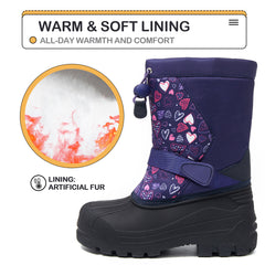 Purple Heart Warm Waterproof Non-slip Snow Boots - MYSOFT