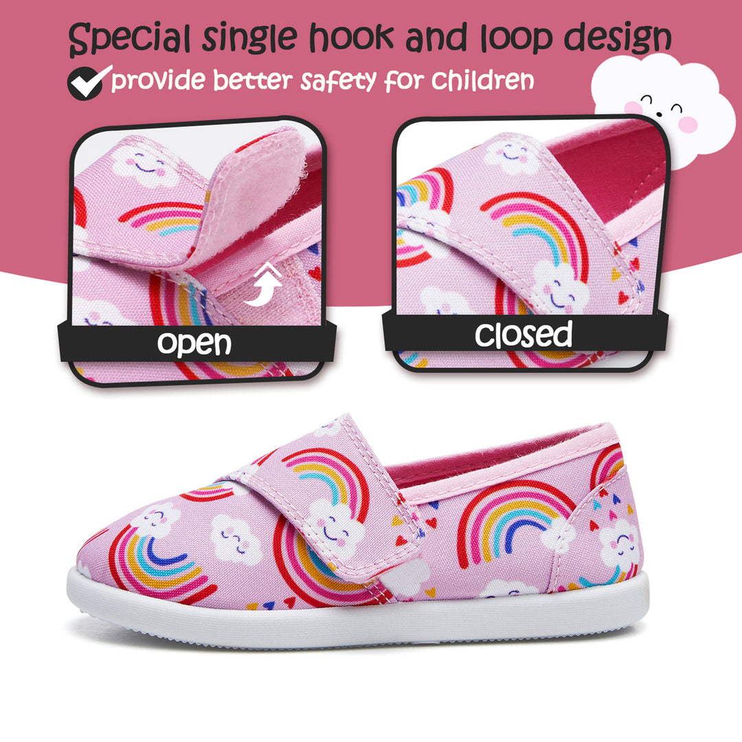Rainbow Cloud Slip-on Velcro Canvas Sneakers - MYSOFT