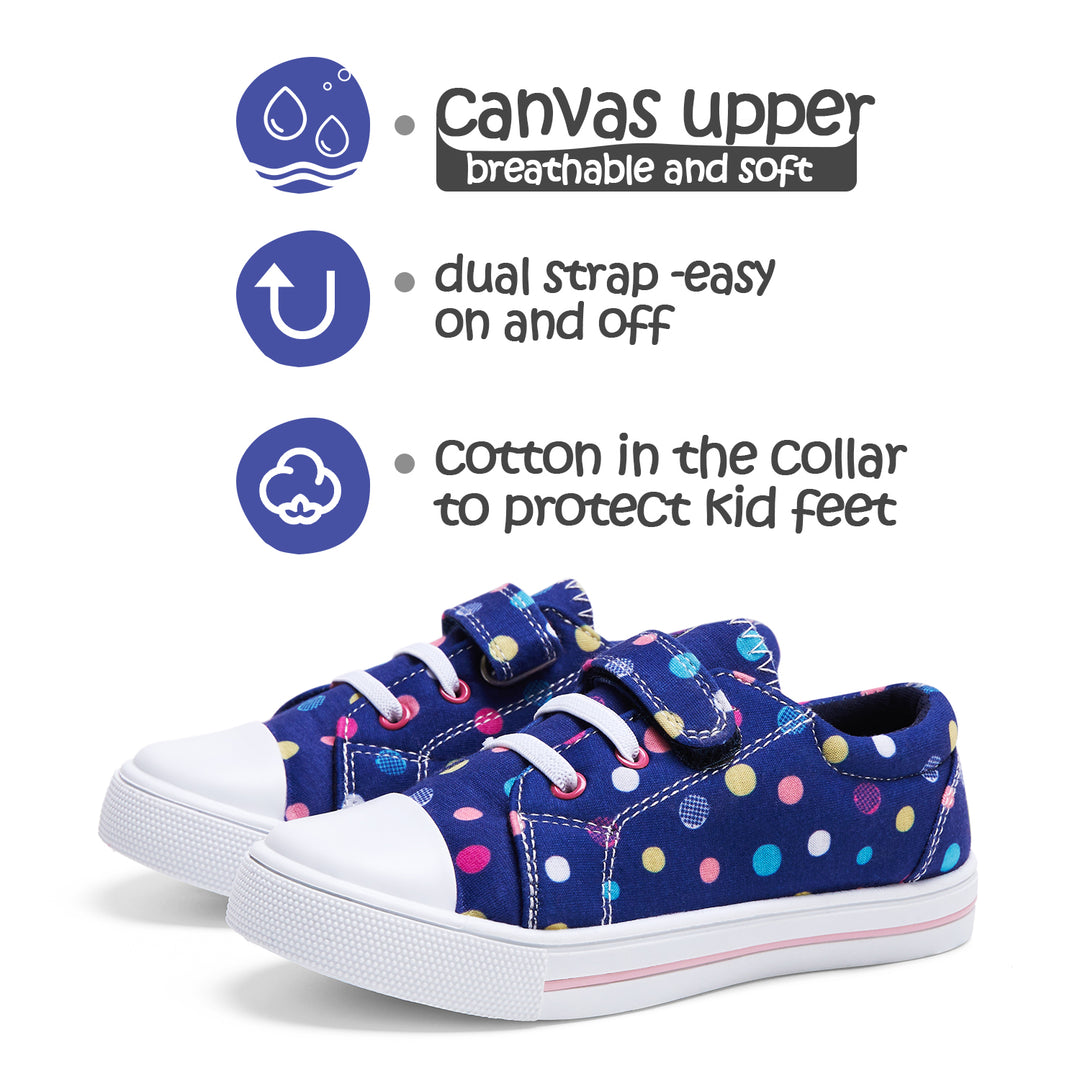 Color Speckled Single Hook and Loop Purple Sneakers - MYSOFT