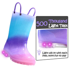 PVC Rainbow Gradient Waterproof Rubber Rain Boots - MYSOFT