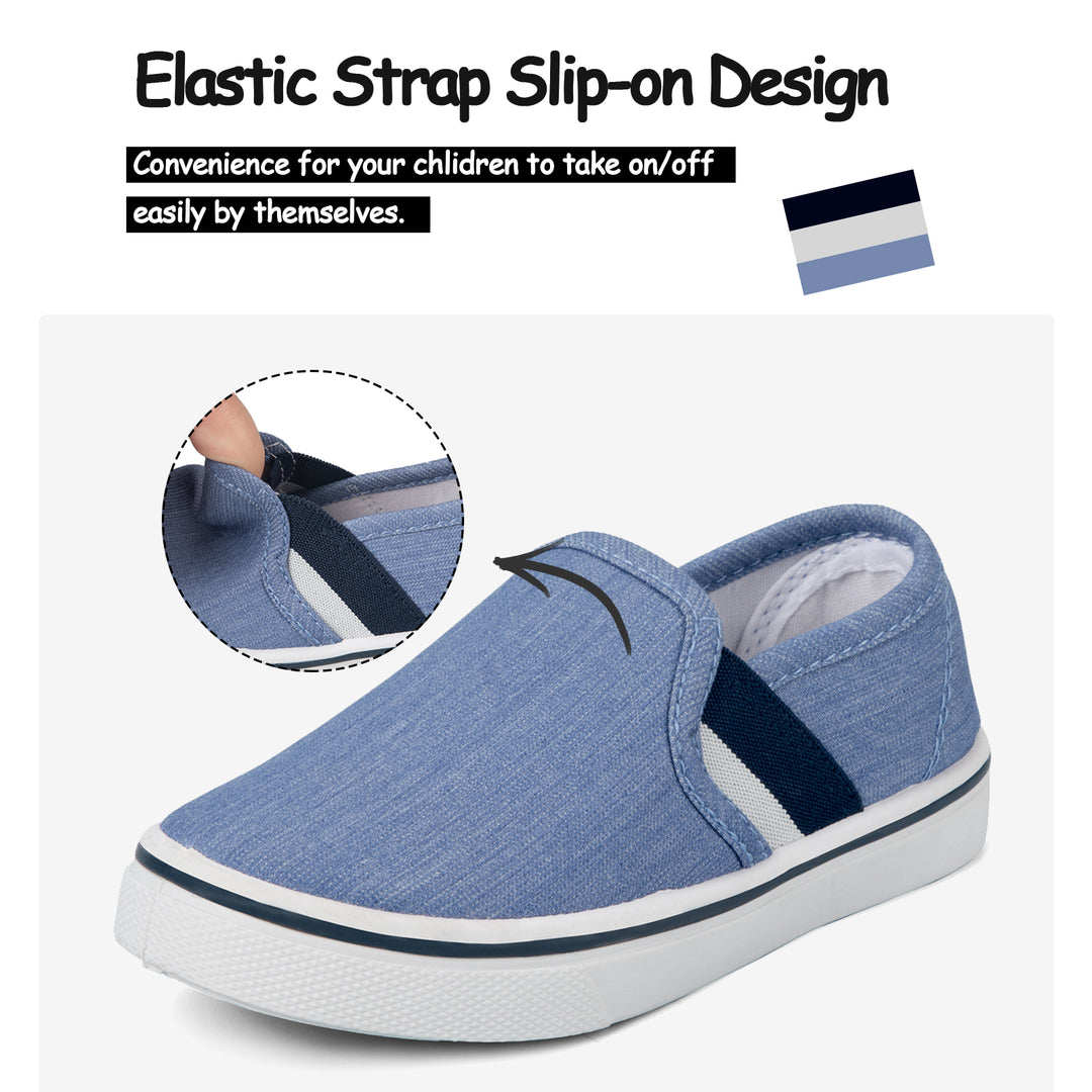 Blue Stripe Non-Slip Canvas Walking Shoes - MYSOFT