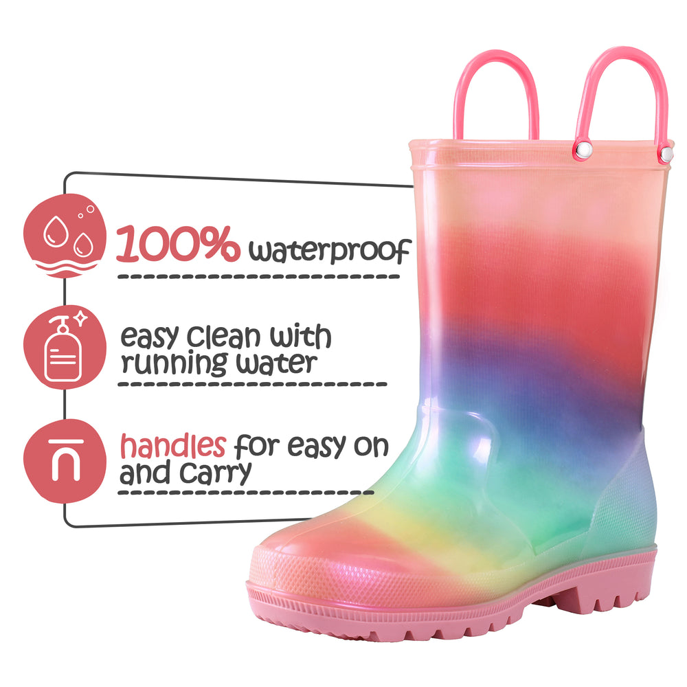 Kids PVC Printed Rain Boots Dazzle - MYSOFT