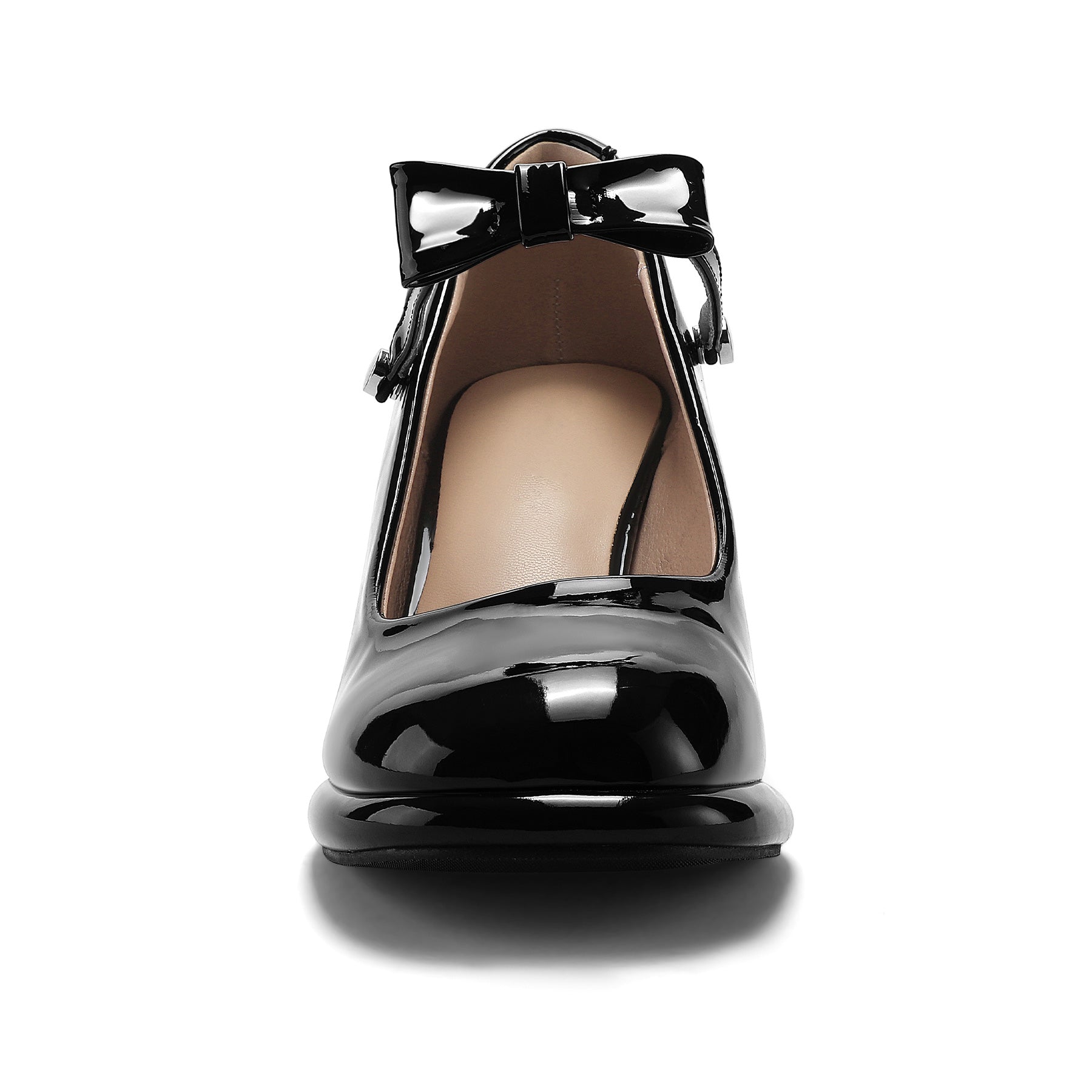 Mysoft Patent Leather Bow Tie Mary Jane Shoes