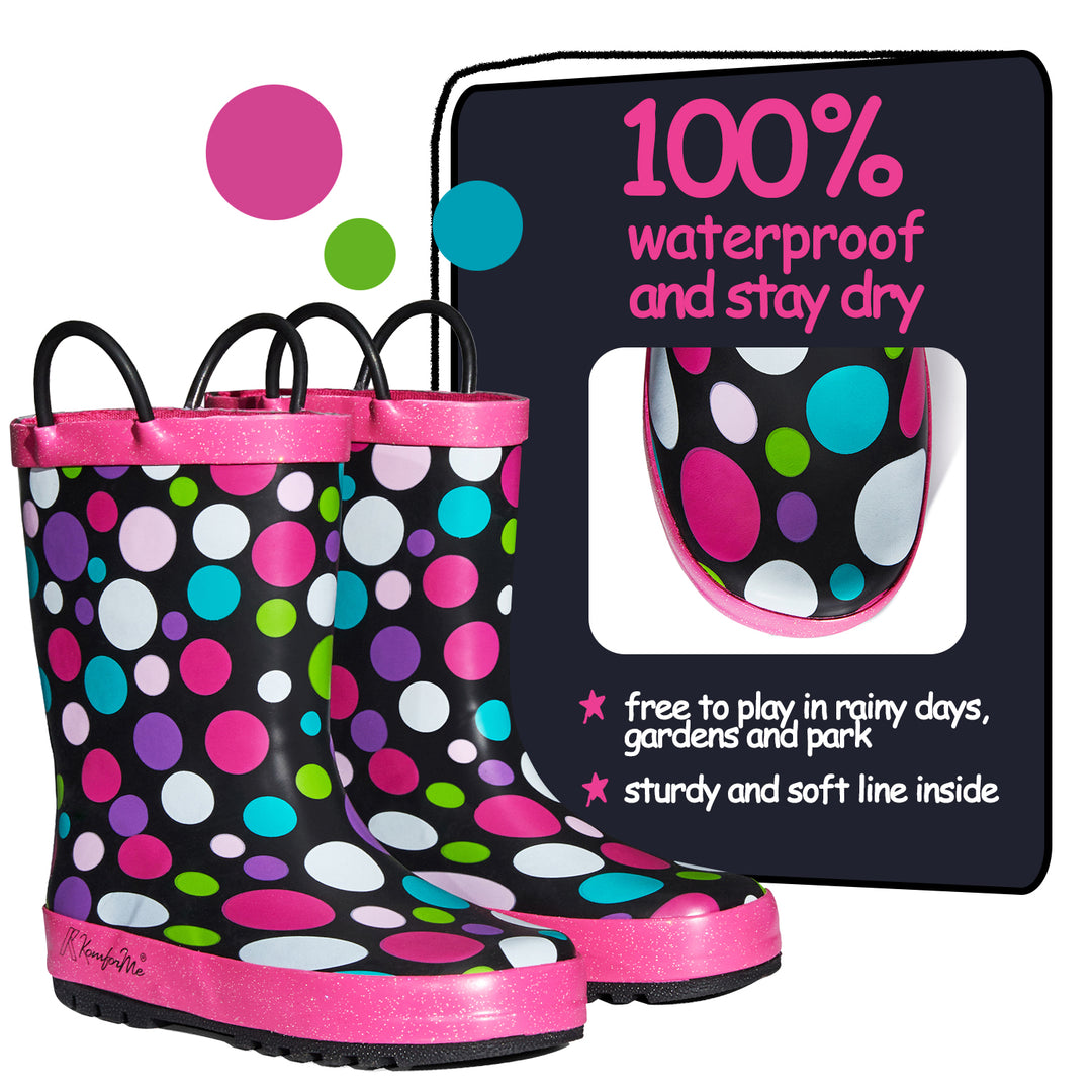 Colorful Circle Waterproof Non-Slip Rain Boots - MYSOFT