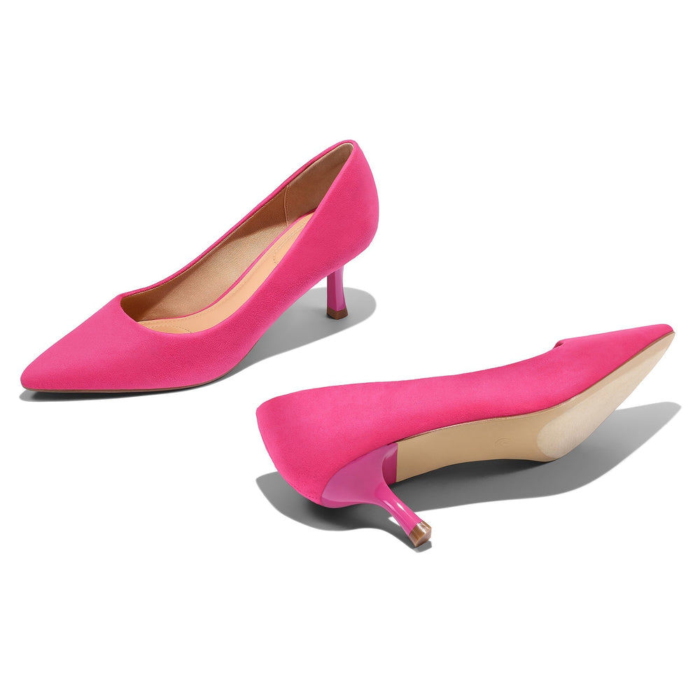 Barbie Pink Closed Toe Dress Classic High Heels - MYSOFT