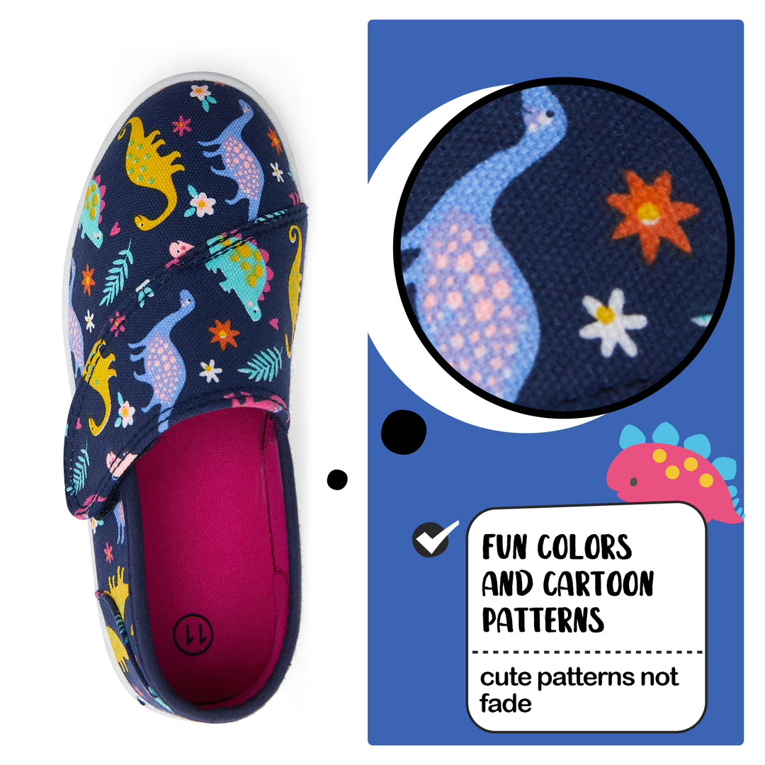 Multicolor Dinosaur Round Toe Velcro Espadrilles - MYSOFT