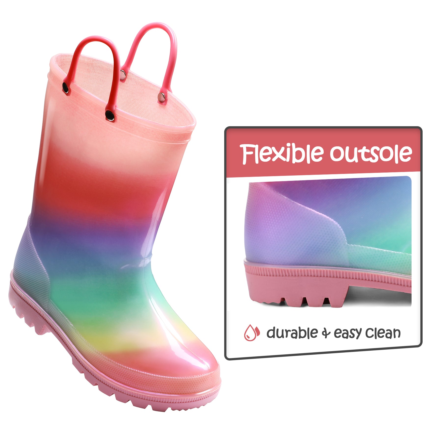 Kids PVC Printed Rain Boots Dazzle - MYSOFT