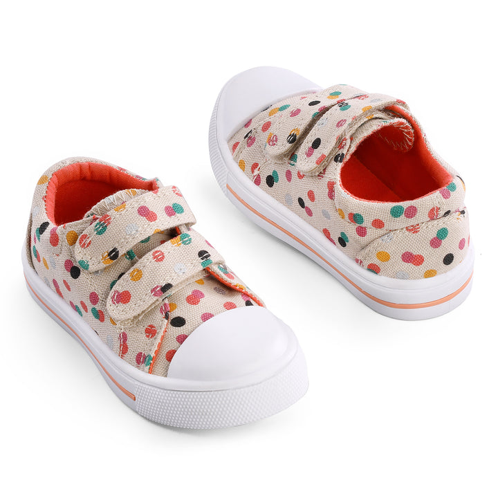 Color Circle Double Velcro Off-White Sneakers - MYSOFT