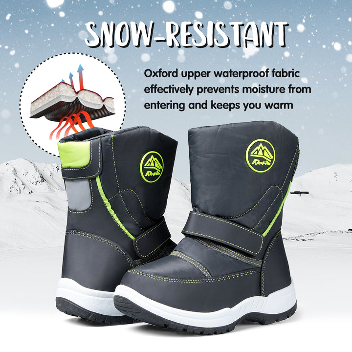 Velcro Side Zipper Outdoor Waterproof Snow Boots - MYSOFT