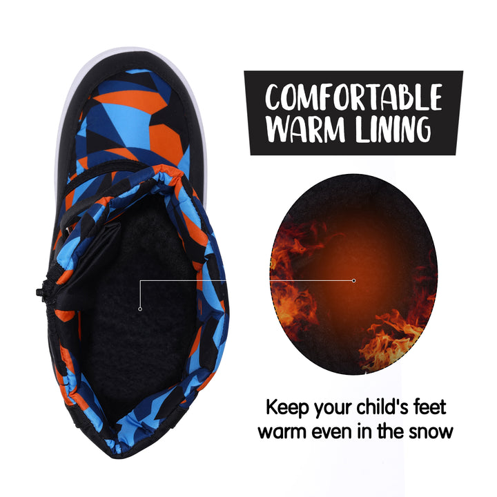 Color Block Warm Waterproof Blue Snow Boots - MYSOFT