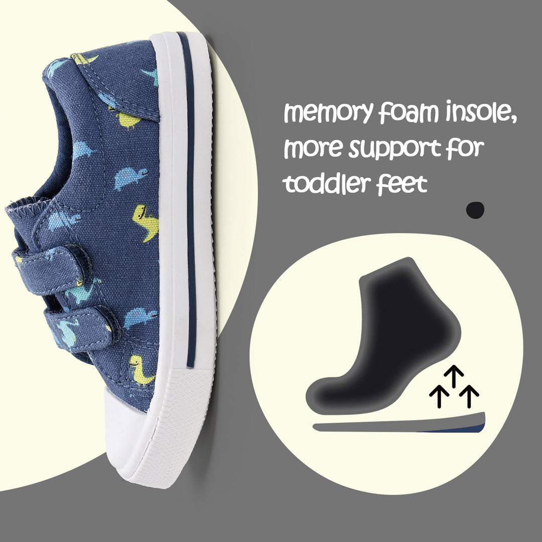 Dinosaur Print Double Velcro Non-slip Sneakers - MYSOFT