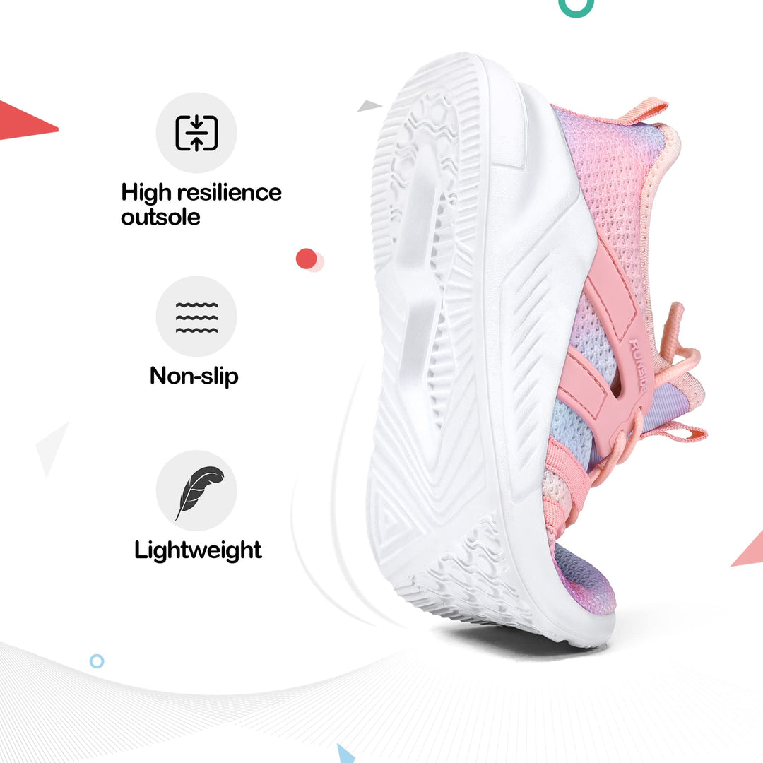 Pink Mesh Athletic Shoes for Kids
