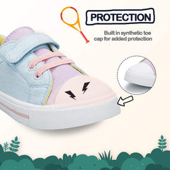 Blue Hook and Loop Canvas Toddler Sneakers - MYSOFT
