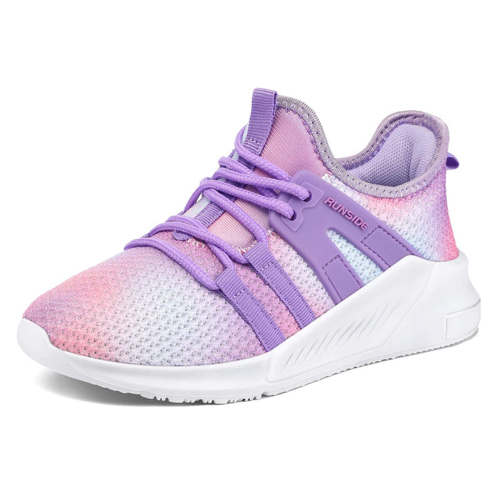 Purple Mesh Athletic Shoes for Kids