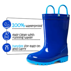 Bright Kids Rain Boots with Handle - MYSOFT