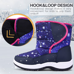 Purple Star Fur Lined Thermal Snow Boots - MYSOFT