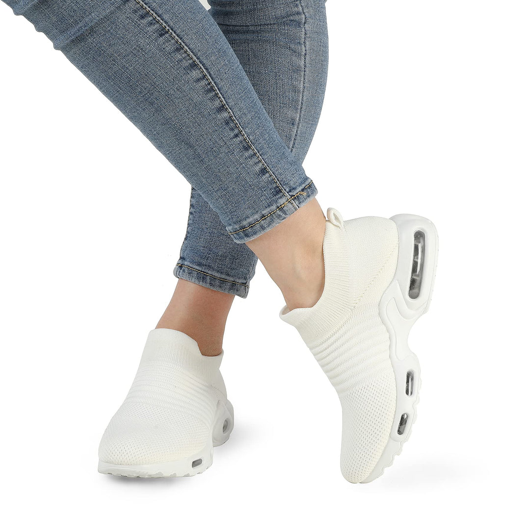Slip-On Sock Solid Mesh Walking Sneakers