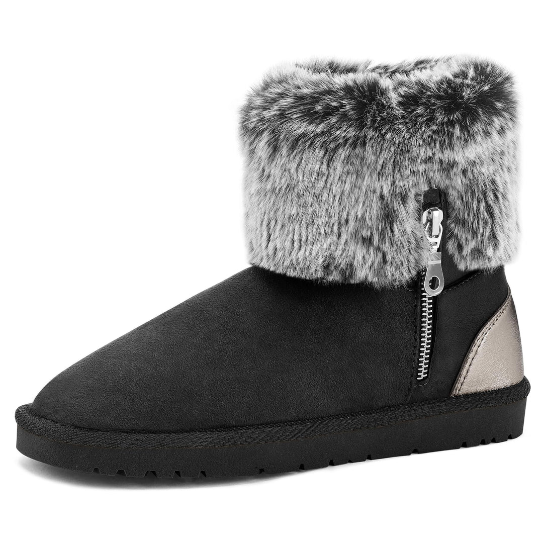 Warm Fur Mid-calf Slip On Snow Boots