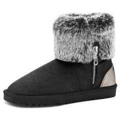 Warm Fur Mid-calf Slip On Snow Boots