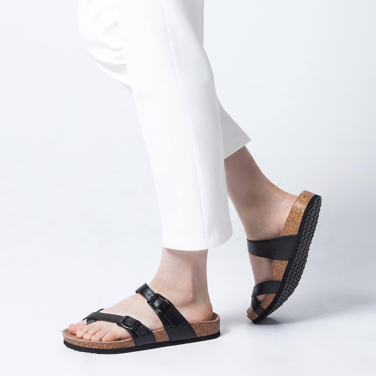 Arch Support Flip Flop Sandals with Cork Footbed