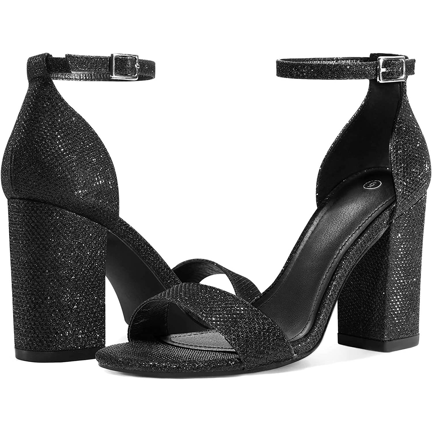 Glitter heels Sergio Rossi Black size 7 US in Glitter - 34769169