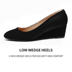 Wedge Flat Closed-Toe Dress Shoes
