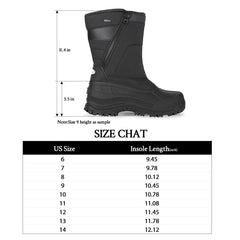 Fur Lined Thinsulate Insulation Waterproof Snow Boots Black Pu