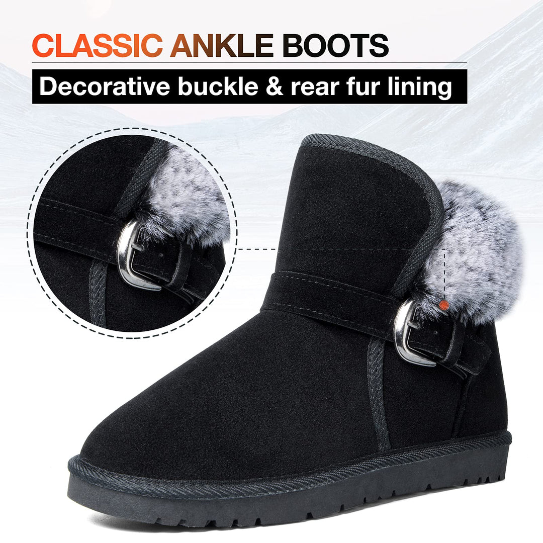 Classic Mid-calf Fur Lining Snow Boots