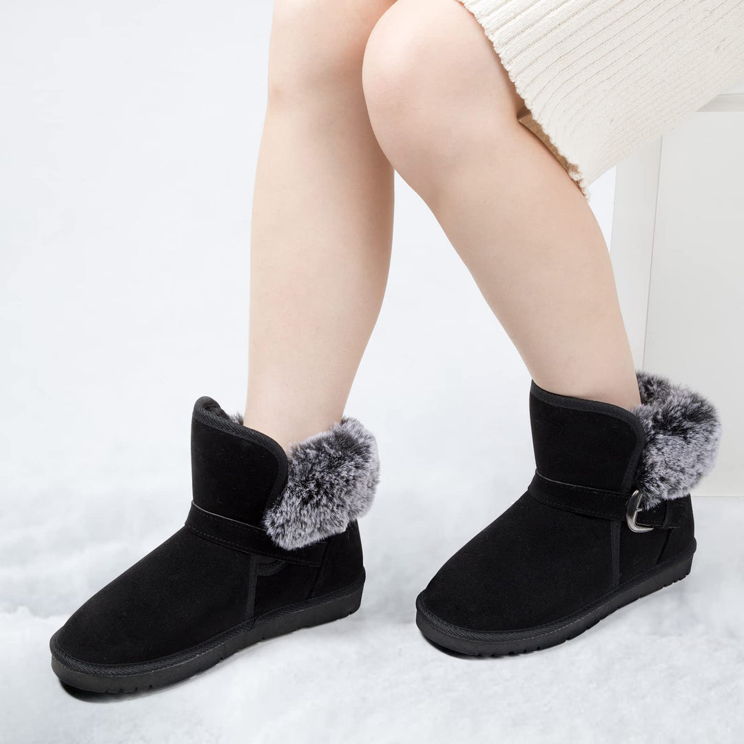 Classic Mid-calf Fur Lining Snow Boots