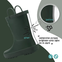 Solid Matte Easy-On Handle Rain Boots
