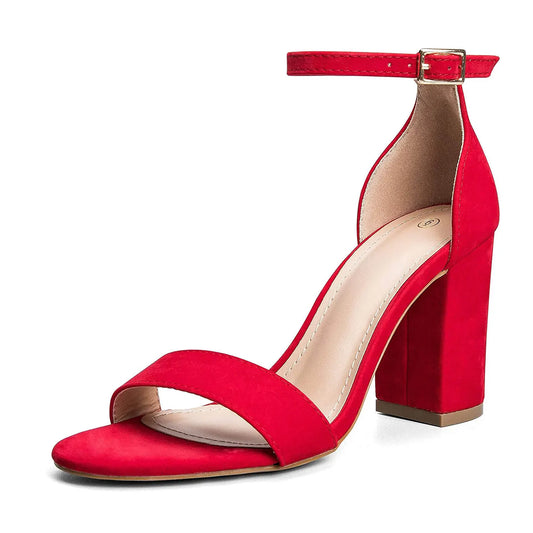 Bright Color 3.5" Block Heel Sandals