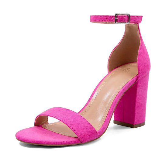 Bright Color 3.5" Block Heel Sandals
