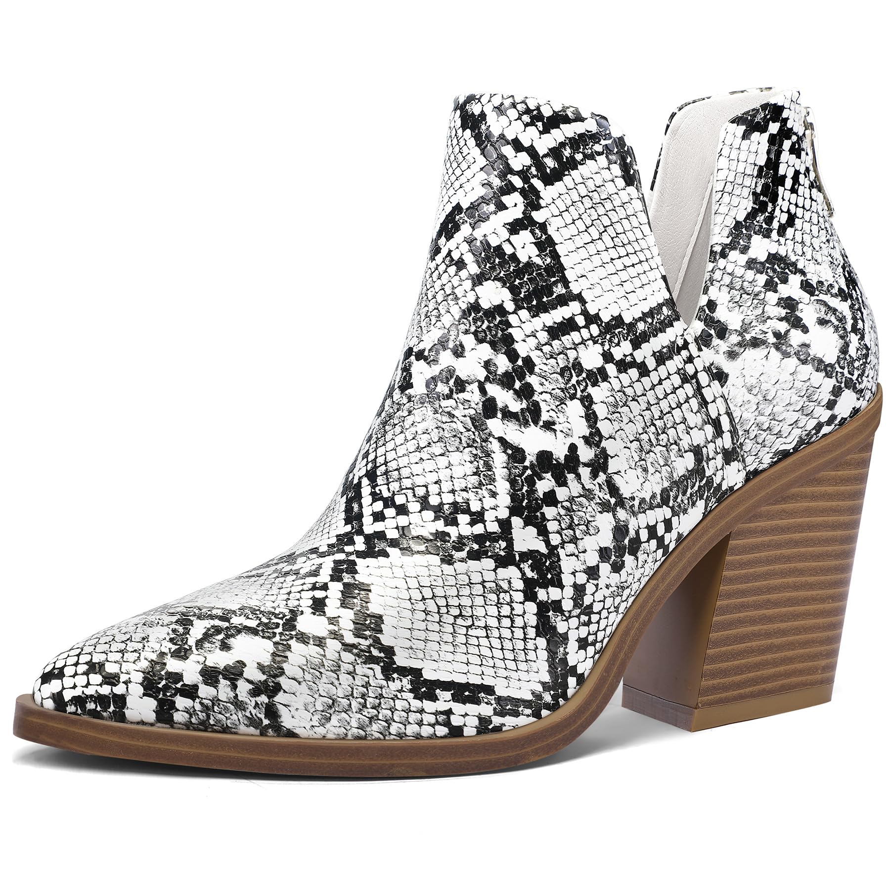 Cut Out Snake Print Boots
