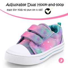 Kids Trendy Hook and Loop Canvas Sneakers