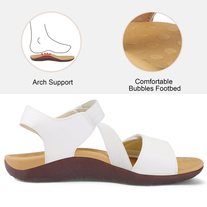 Velcro Arch Support Walking Sandals Light Color