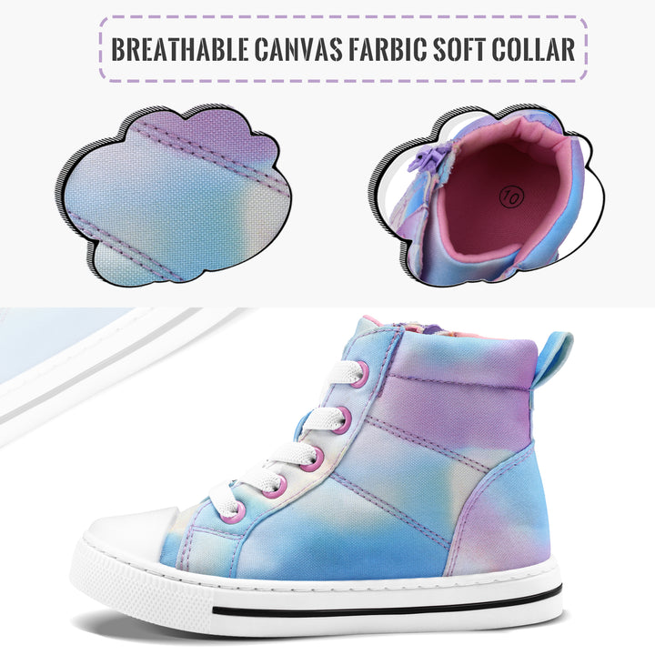 Ombre Lace-Up High-Top Sneakers - MYSOFT