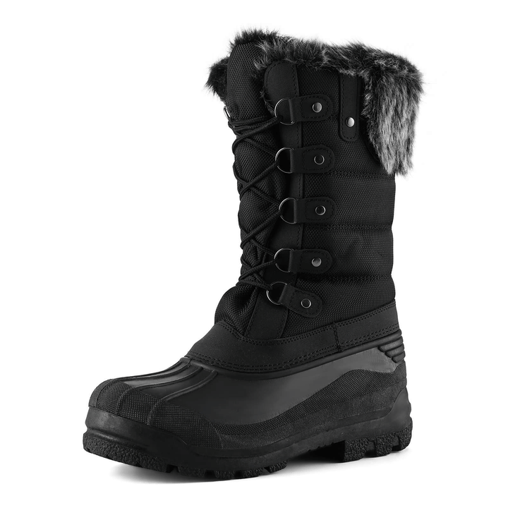 Warm Fur Lined Waterproof Snow Boots - MYSOFT