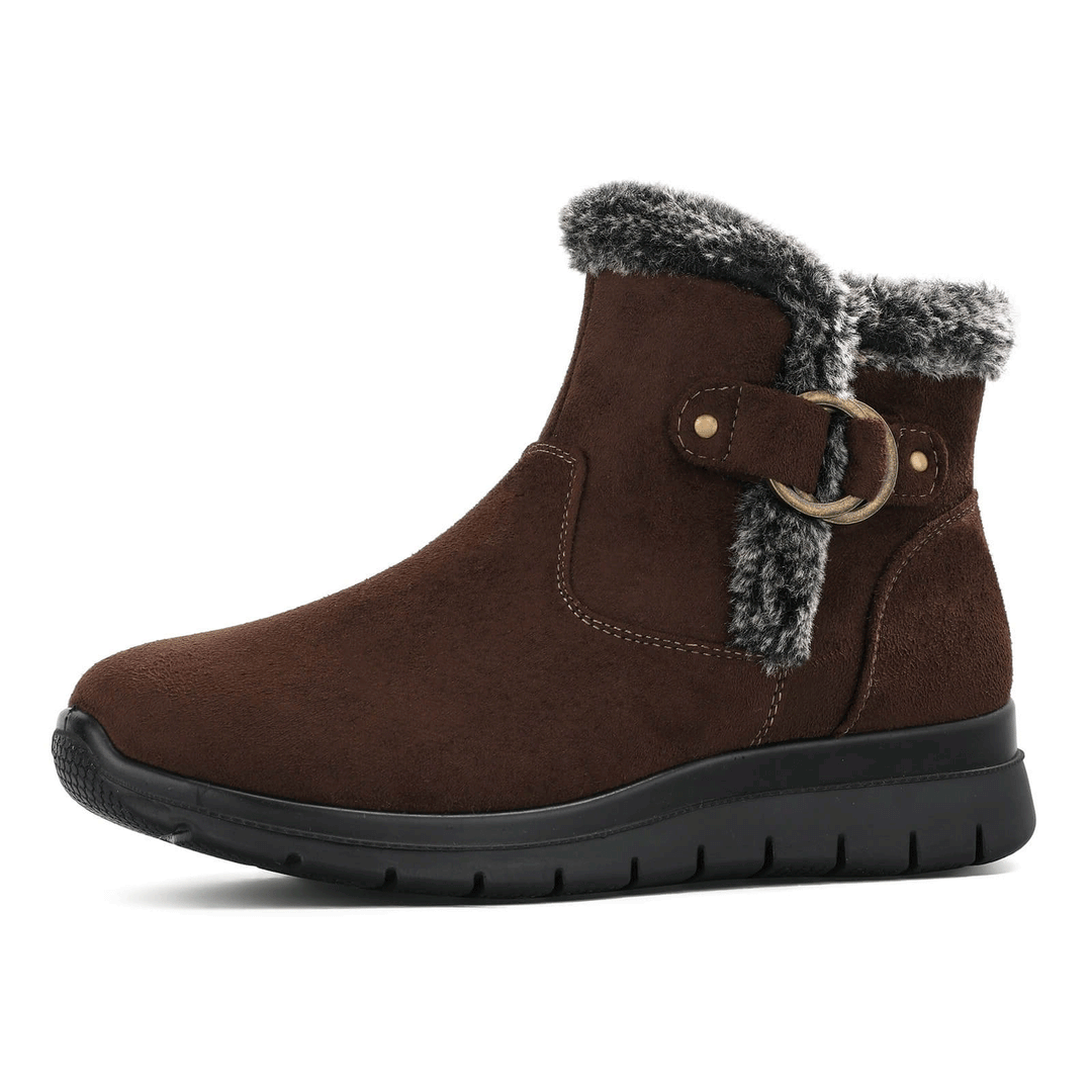 Warm Snow Boots with Side Zipper - MYSOFT