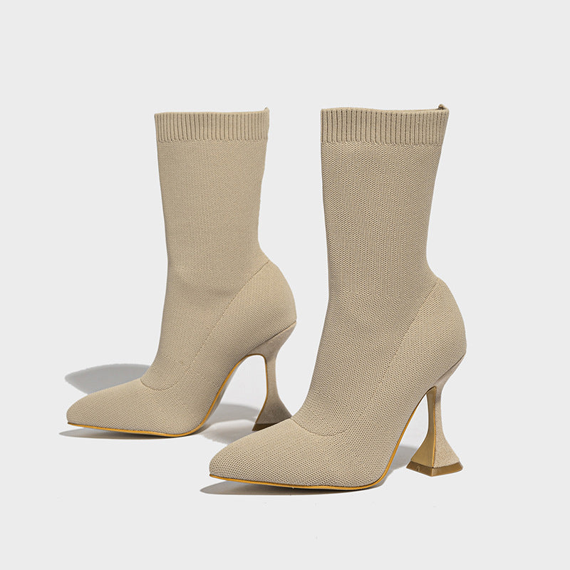 Mysoft Cup Heel Knitted Boots