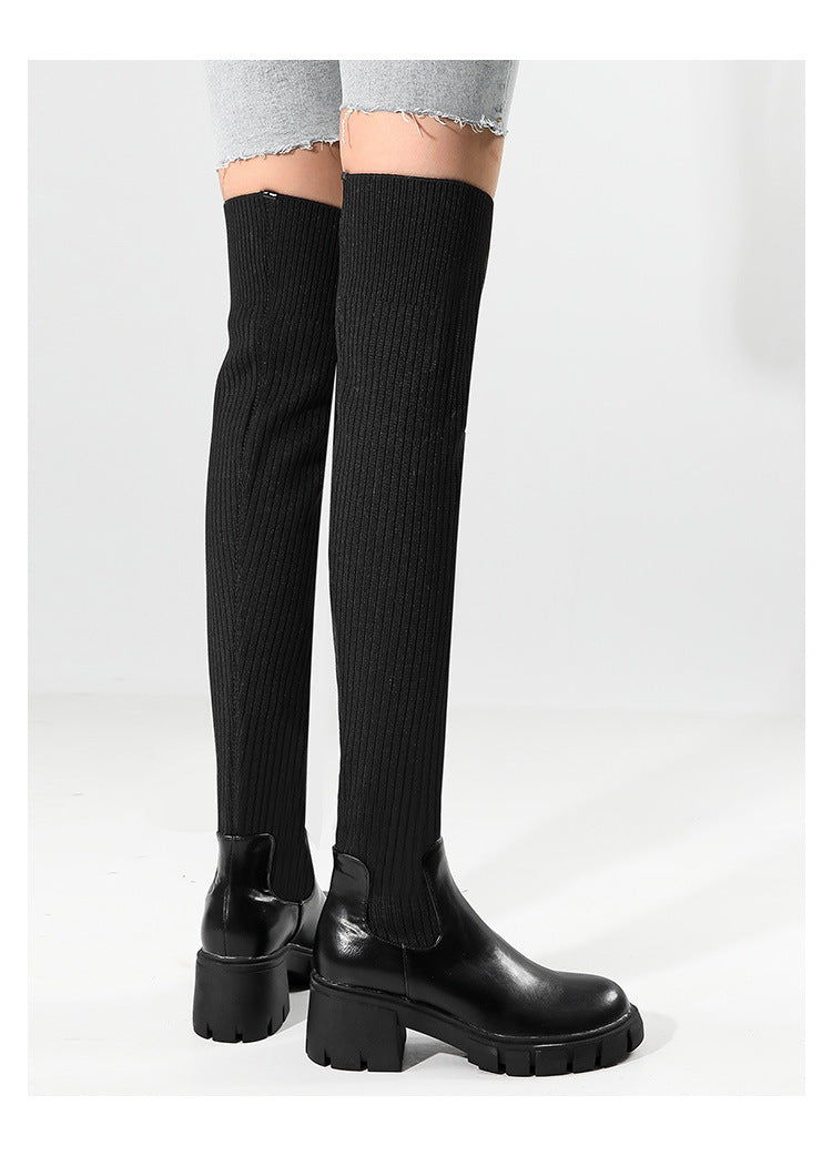 Mysoft Chelsea Sock Riding Boots
