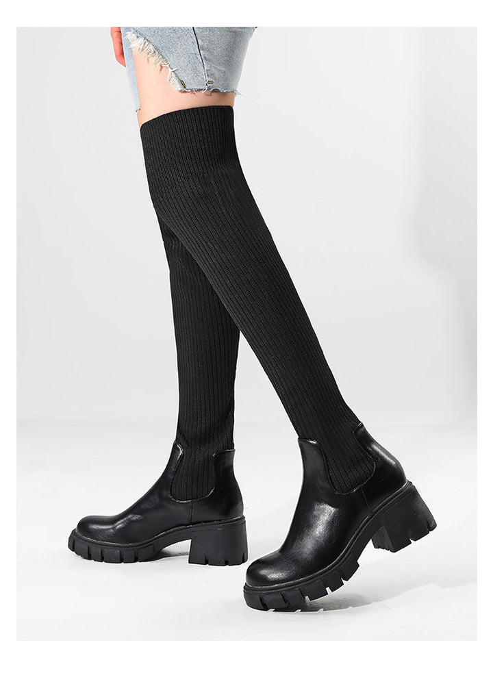 Mysoft Chelsea Sock Riding Boots