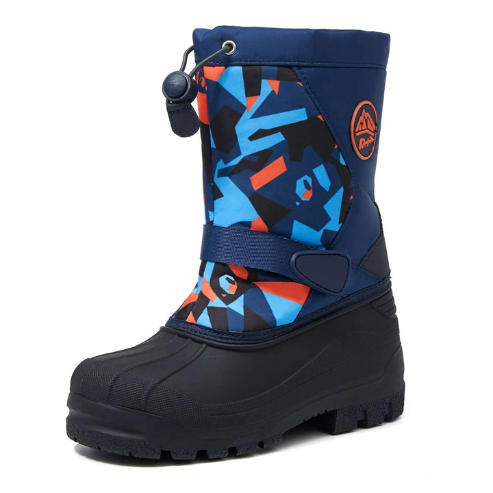 Dark Blue Camouflage Warm Waterproof Snow Boots - MYSOFT