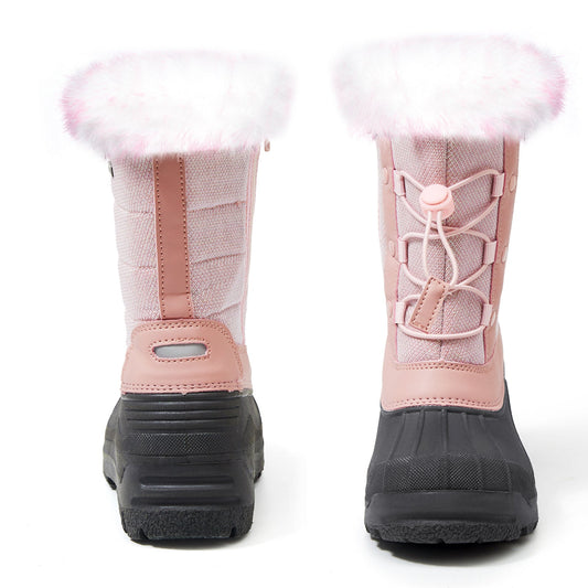 Purple/Pink Fur Lined Non-Slip Waterproof Snow Boots