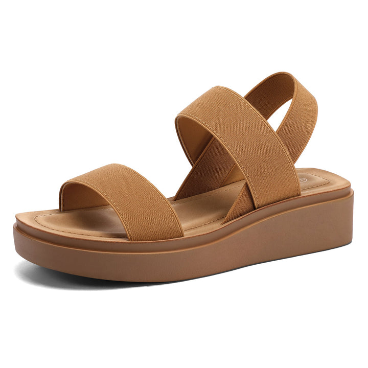 Chunky Heel Platform Slip-on Sandals - MYSOFT