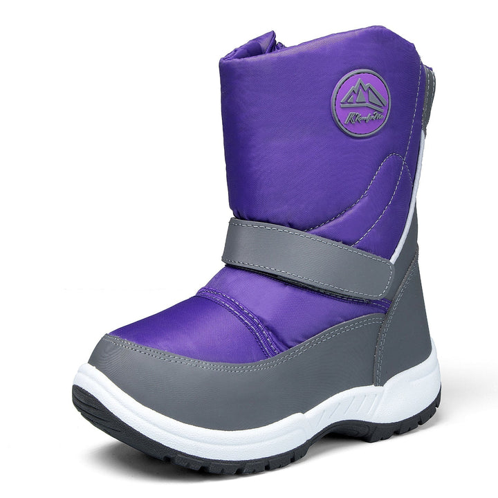 Pink/Purple Mountain Icons Insulated Waterproof Snow Boots